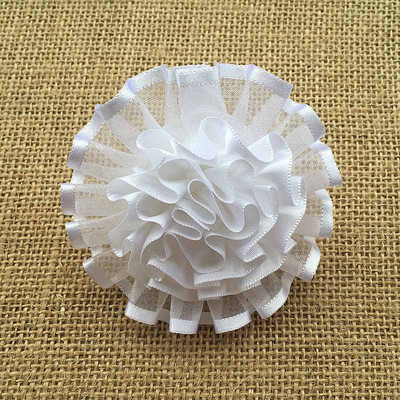 2gab 2016 Newly Arrival imitācija pērļu tills šifons mākslīgie ziedi Elegant Magic white flower Matu kraukšķīgi Aksesuāri