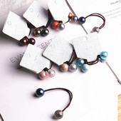 2db/tétel Új színes akril golyó formájú elasztikus hajpántok lányoknak lófarok tartó Aranyos gumiszalag gyerek haj kiegészítők