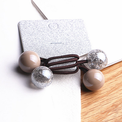 2db/tétel Új színes akril golyó formájú elasztikus hajpántok lányoknak lófarok tartó Aranyos gumiszalag gyerek haj kiegészítők