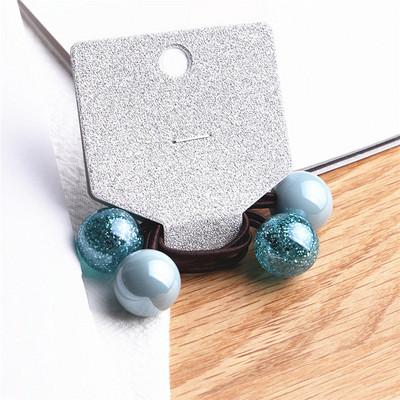 2db/tétel Új színes akril golyó formájú elasztikus hajpántok lányoknak lófarok tartó Aranyos gumiszalag gyerek haj kiegészítők