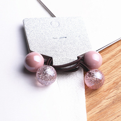 2db/tétel Új színes akril golyó formájú elasztikus hajpántok lányoknak lófarok tartó Aranyos gumiszalag gyerek haj kiegészítők