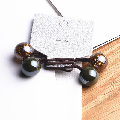 2db/tétel Új színes akril golyó formájú elasztikus hajpántok lányoknak lófarok tartó Aranyos gumiszalag gyerek haj kiegészítők