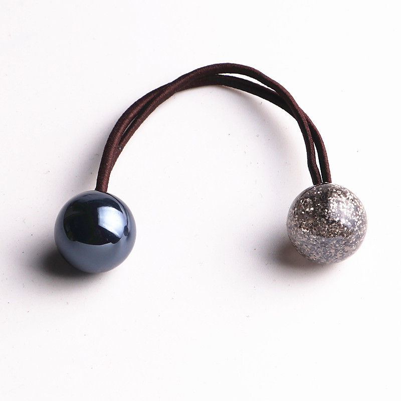 2db/tétel Új színes akril golyó formájú elasztikus hajpántok lányoknak lófarok tartó Aranyos gumiszalag gyerek haj kiegészítők