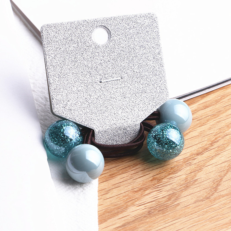 2db/tétel Új színes akril golyó formájú elasztikus hajpántok lányoknak lófarok tartó Aranyos gumiszalag gyerek haj kiegészítők