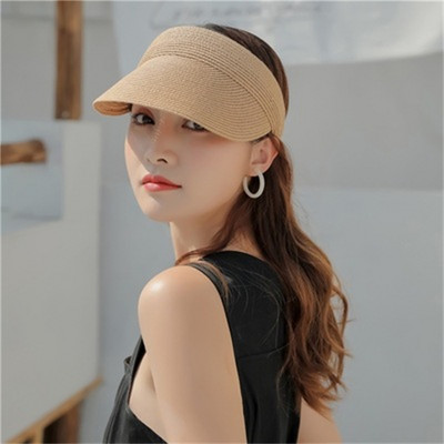 Vienkāršas modes vasaras dāmu saules cepures salokāmas brīvdienu brīvdienu pludmalē ar viziera vāciņu doba salmu cepure sievietēm