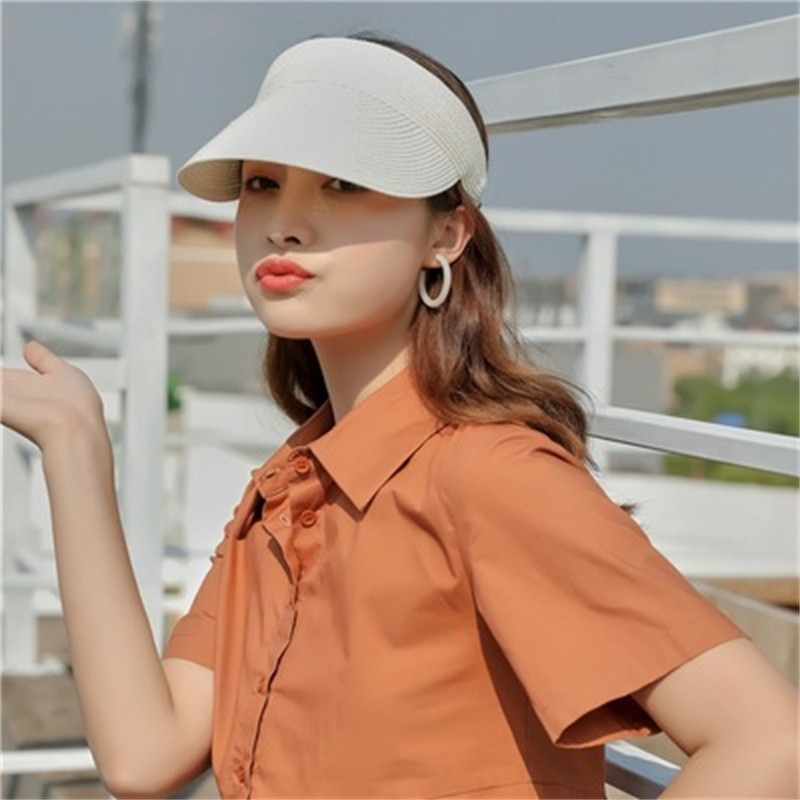 Vienkāršas modes vasaras dāmu saules cepures salokāmas brīvdienu brīvdienu pludmalē ar viziera vāciņu doba salmu cepure sievietēm