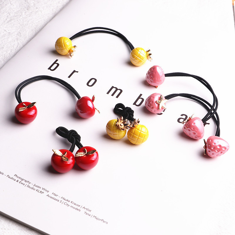 2 KOM. Slatke nove šarene voćne princeze pokrivala za glavu, dječje elastične trake za kosu, dječja užad, dodaci za djevojčice, dječja frizura