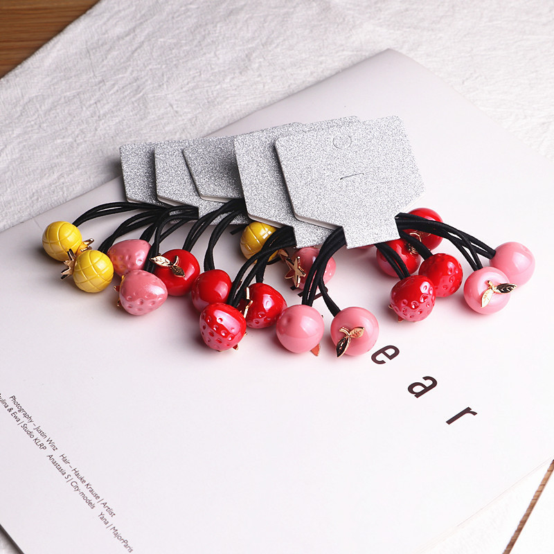 2 KOM. Slatke nove šarene voćne princeze pokrivala za glavu, dječje elastične trake za kosu, dječja užad, dodaci za djevojčice, dječja frizura