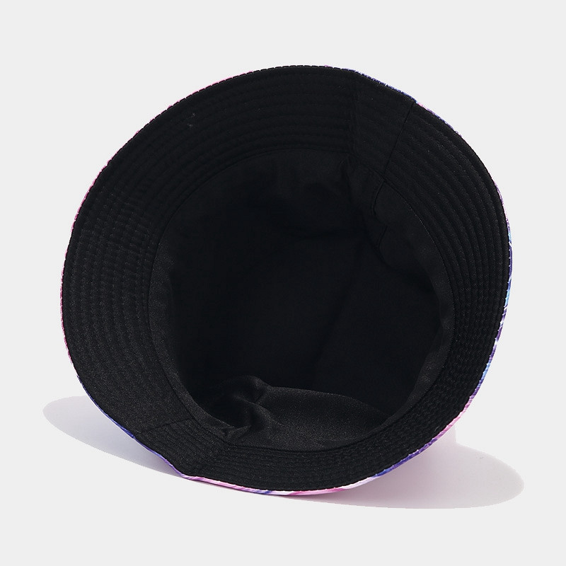 Jauna krāsaina grafiti divpusēja valkājama Panamas kausa cepure salokāma ceļojumu aizsardzība pret sauli, grozāma pludmales cepure zvejnieka cepure