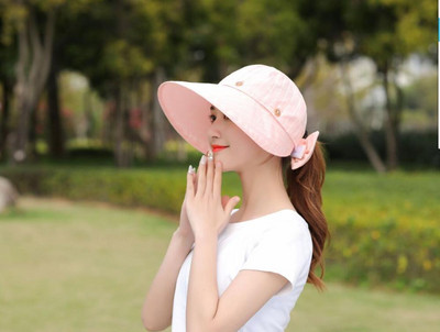 Ymsaid Ženski široki i veliki obodi Floppy Ljetni šešir za plažu Prazan cilindar Šešir od sunca Kapa s gumbima Ljetni šeširi za žene Anti-UV kapa sa šiltom Ženska