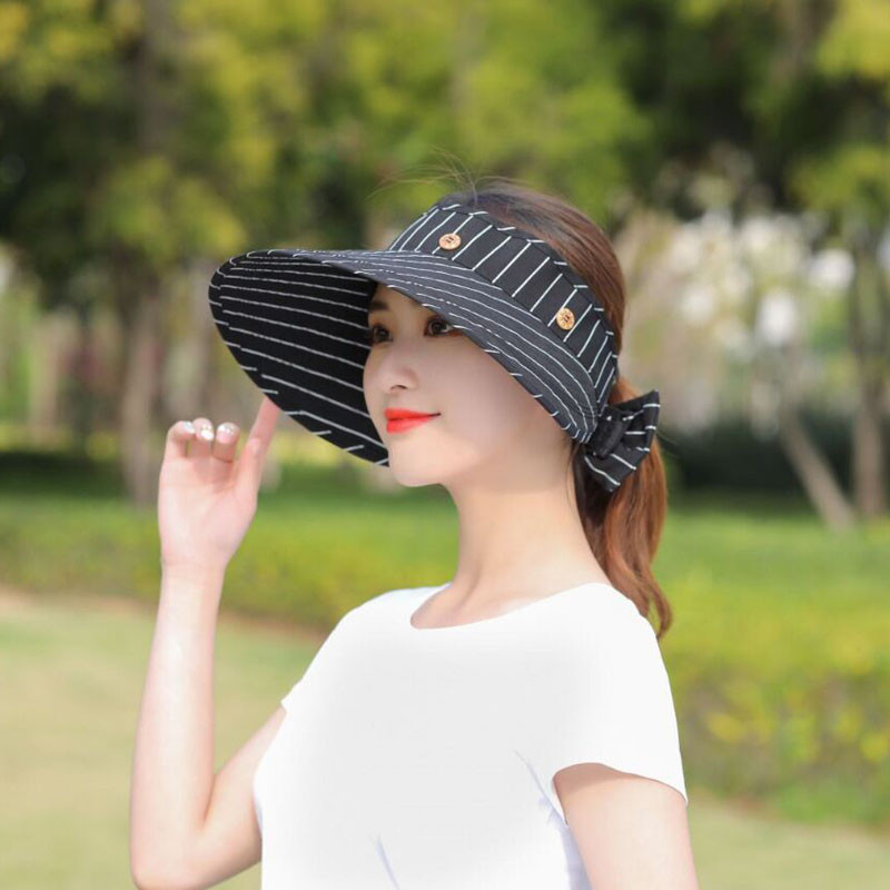 Ymsaid Ženski široki i veliki obodi Floppy Ljetni šešir za plažu Prazan cilindar Šešir od sunca Kapa s gumbima Ljetni šeširi za žene Anti-UV kapa sa šiltom Ženska