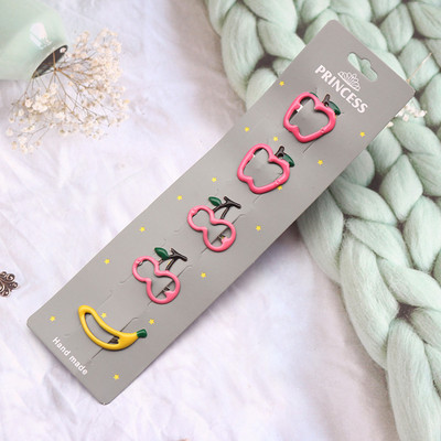 5 gab. Metāla sprādzes neslīdošas matu sprādzes, kas paredzētas bērniem, pusaudžiem, sievietēm, matu aksesuāri, jaukas konfekšu krāsas, karikatūras dizaina matu sprādzes