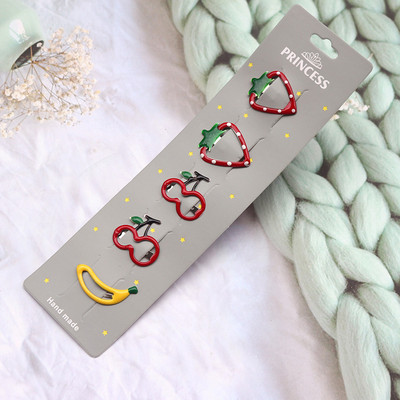 5 gab. Metāla sprādzes neslīdošas matu sprādzes, kas paredzētas bērniem, pusaudžiem, sievietēm, matu aksesuāri, jaukas konfekšu krāsas, karikatūras dizaina matu sprādzes