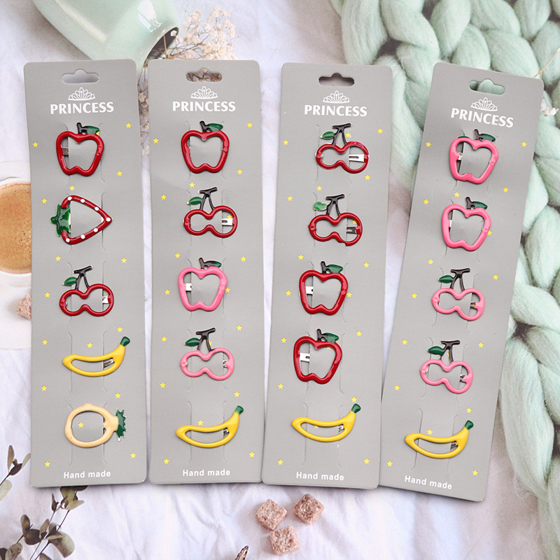 5 gab. Metāla sprādzes neslīdošas matu sprādzes, kas paredzētas bērniem, pusaudžiem, sievietēm, matu aksesuāri, jaukas konfekšu krāsas, karikatūras dizaina matu sprādzes