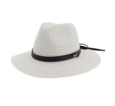 Ymsaid Ljetni slamnati šešir za žene Grace Fashion Elegantna mašna Lady Wide Brim Floppy Beach Ženski šešir od sunca