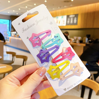 8/10db/készlet Aranyos színes csillag vízcsepp alakú hajcsat lányoknak gyerekeknek szép hajdísz hajtűk gyerekeknek hajkiegészítők