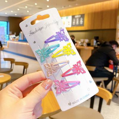 8/10db/készlet Aranyos színes csillag vízcsepp alakú hajcsat lányoknak gyerekeknek szép hajdísz hajtűk gyerekeknek hajkiegészítők