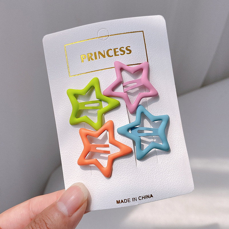 8/10db/készlet Aranyos színes csillag vízcsepp alakú hajcsat lányoknak gyerekeknek szép hajdísz hajtűk gyerekeknek hajkiegészítők
