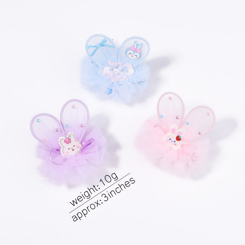 Nove kopče za kosu sa slatkim zečjim ušima od organze za djecu, djevojčice, slatke princeze, ukosnice, kruna sa vještačkim dijamantima, modni dodaci za kosu, darovi