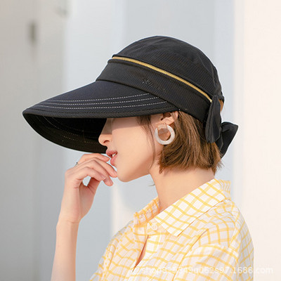 Șapcă detașabilă la modă pentru femei. Cape de sus goale pentru femei. Pălărie de soare cu fermoar.