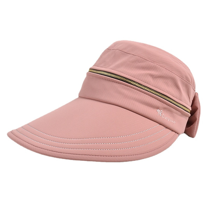 Șapcă detașabilă la modă pentru femei. Cape de sus goale pentru femei. Pălărie de soare cu fermoar.