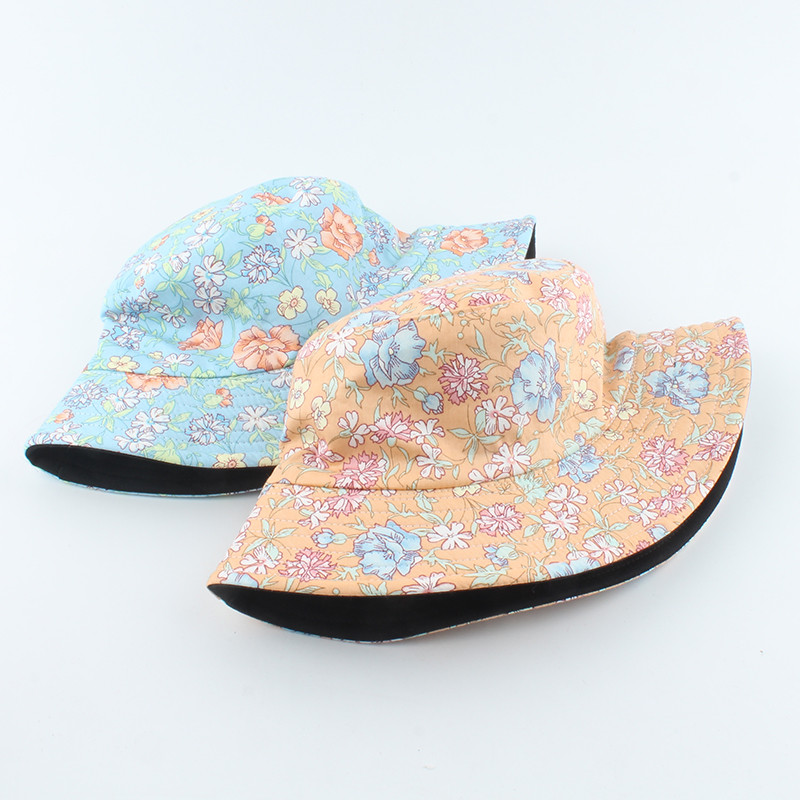 Unisex Harajuku reverzibilne šešire za ženu Ribarske kape Modni ribarski šešir s cvjetnim printom Panama Bob Chapeau