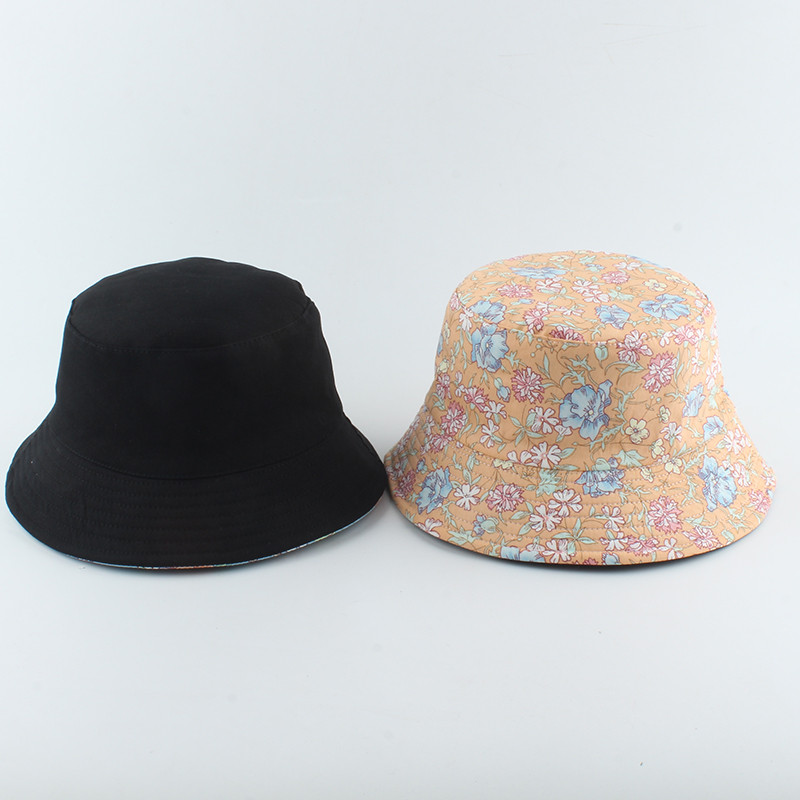 Unisex Harajuku reverzibilne šešire za ženu Ribarske kape Modni ribarski šešir s cvjetnim printom Panama Bob Chapeau