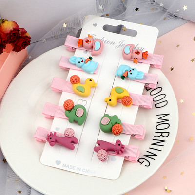 10 buc/set Seturi de accesorii pentru agrafe de păr, ursuleț iepure, animale din desene animate, breton, ac de păr lateral, barete, accesorii pentru cap, cadou pentru fete și copii