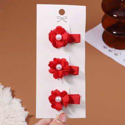 3 kom/set slatke latice cvijeća Ukosnice za djecu Djevojčice Slatke kopče za kosu od bisernog šifona Ukosnice Pokrivala za glavu Modni dodaci za kosu