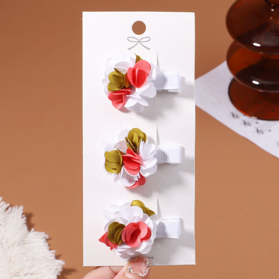 3 kom/set slatke latice cvijeća Ukosnice za djecu Djevojčice Slatke kopče za kosu od bisernog šifona Ukosnice Pokrivala za glavu Modni dodaci za kosu