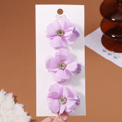 3 kom/set slatke latice cvijeća Ukosnice za djecu Djevojčice Slatke kopče za kosu od bisernog šifona Ukosnice Pokrivala za glavu Modni dodaci za kosu