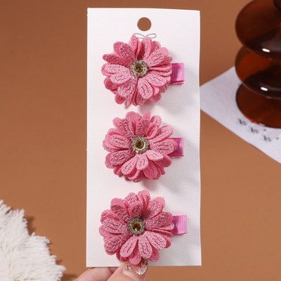 3 kom/set slatke latice cvijeća Ukosnice za djecu Djevojčice Slatke kopče za kosu od bisernog šifona Ukosnice Pokrivala za glavu Modni dodaci za kosu