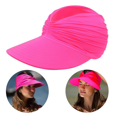 Moda Anti-ultraviolete Elastic Femei Pălărie de soare Pălărie de plajă Șapcă cu boruri supradimensionate