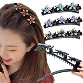 Moda stil coreean flori de cristal acriliu stea agrafe de păr pentru fată vară dulce drăguț breton agrafe laterale agrafe de păr elastice