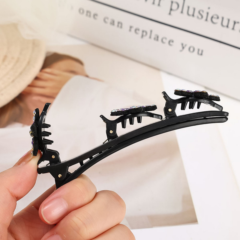 Moda stil coreean flori de cristal acriliu stea agrafe de păr pentru fată vară dulce drăguț breton agrafe laterale agrafe de păr elastice