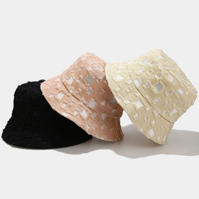 LDSLYJR 2022 Cotton Personality κούφιο καπέλο κουβά Ξαπλώστρα ταξιδιού εξωτερικού χώρου για κορίτσι και γυναίκες 13