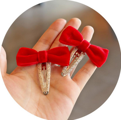 Uued Kids Barrettes Juuksenõelad Punane samet tüdrukute juuksekarvad lastetähed juukseklambrid tüdrukutele naiste juustele Aksessuaarid J127