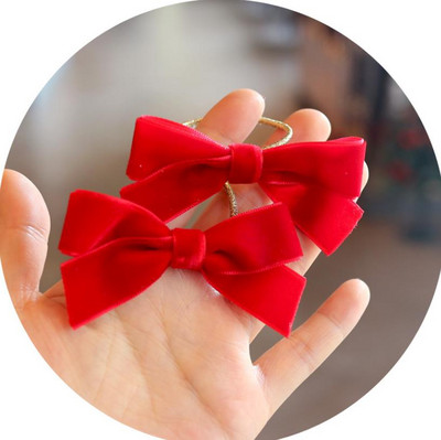 Uued Kids Barrettes Juuksenõelad Punane samet tüdrukute juuksekarvad lastetähed juukseklambrid tüdrukutele naiste juustele Aksessuaarid J127