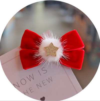 Uued Kids Barrettes Juuksenõelad Punane samet tüdrukute juuksekarvad lastetähed juukseklambrid tüdrukutele naiste juustele Aksessuaarid J127