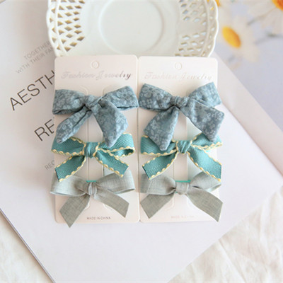 6db/szett Új női színes masni Hajtűk Lányok Szép hajcsatok Hajkötők Kötelek Fejfedők Korea Hajkiegészítők HajfogakJ128