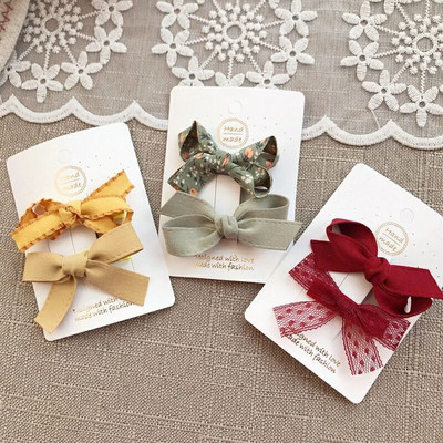 6db/szett Új női színes masni Hajtűk Lányok Szép hajcsatok Hajkötők Kötelek Fejfedők Korea Hajkiegészítők HajfogakJ128