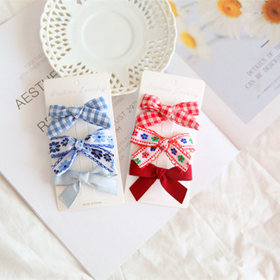 6db/szett Új női színes masni Hajtűk Lányok Szép hajcsatok Hajkötők Kötelek Fejfedők Korea Hajkiegészítők HajfogakJ128