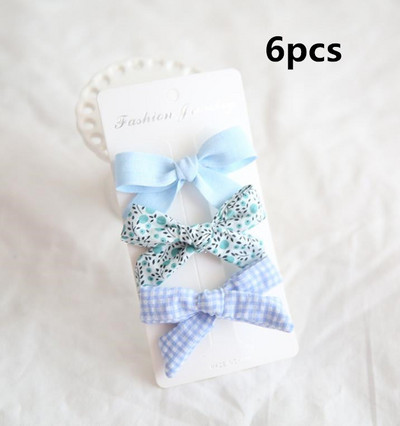 6db/szett Új női színes masni Hajtűk Lányok Szép hajcsatok Hajkötők Kötelek Fejfedők Korea Hajkiegészítők HajfogakJ128