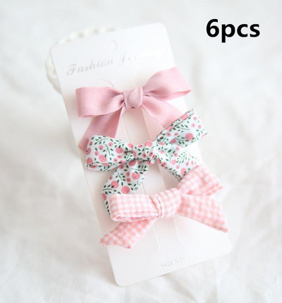 6db/szett Új női színes masni Hajtűk Lányok Szép hajcsatok Hajkötők Kötelek Fejfedők Korea Hajkiegészítők HajfogakJ128