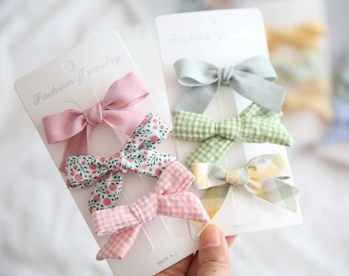 6db/szett Új női színes masni Hajtűk Lányok Szép hajcsatok Hajkötők Kötelek Fejfedők Korea Hajkiegészítők HajfogakJ128