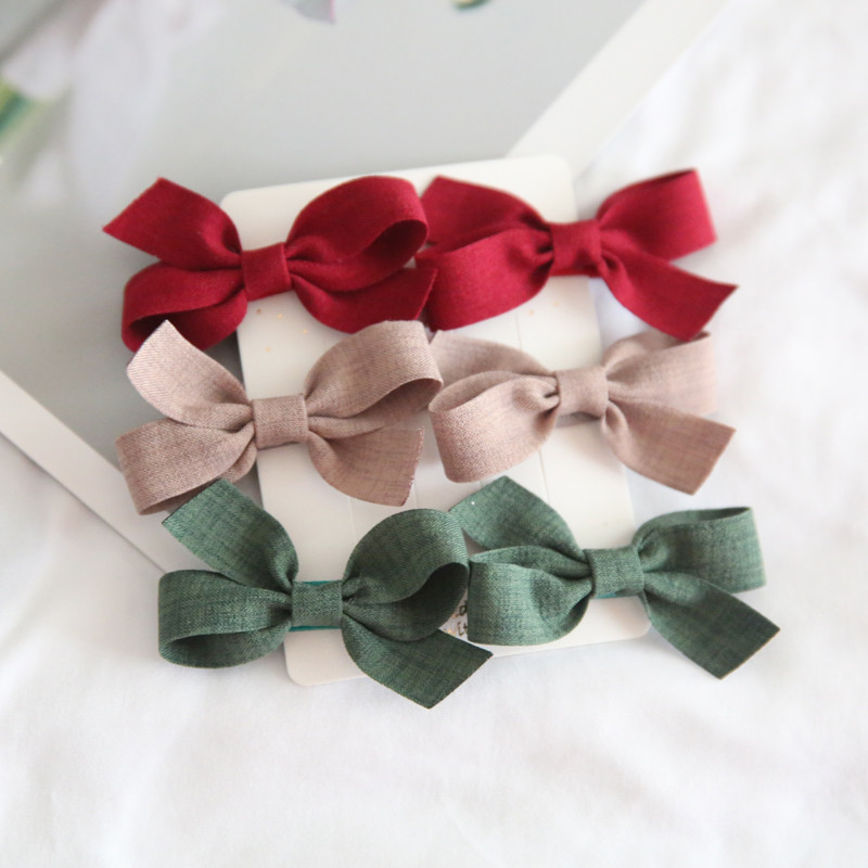 6db/szett Új női színes masni Hajtűk Lányok Szép hajcsatok Hajkötők Kötelek Fejfedők Korea Hajkiegészítők HajfogakJ128