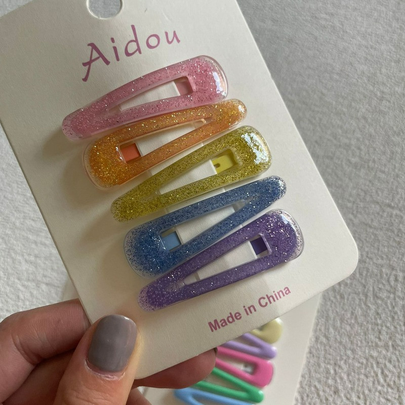 Bočna kopča u boji sladoleda jednostavna divlja slatka slatka izlomljena kosa za djevojčice šiške kopča sa strane kopča dječji set BB kopči