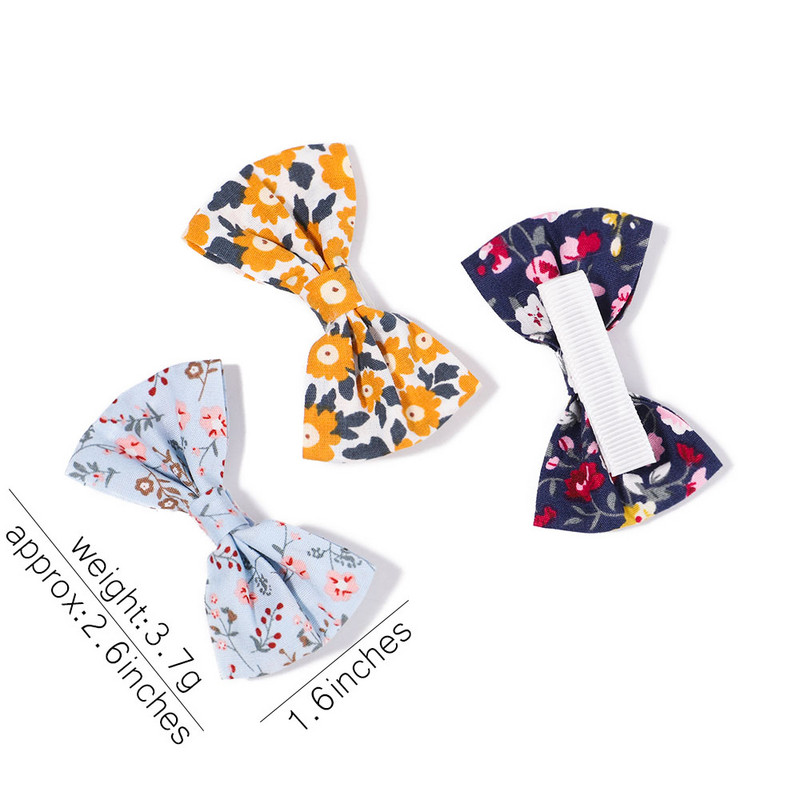 10db/szett lányoknak édes virágmintás masnik hajcsattok pamut masni hajcsatok csapok fejfedők gyerekeknek hajkiegészítők nagykereskedelme