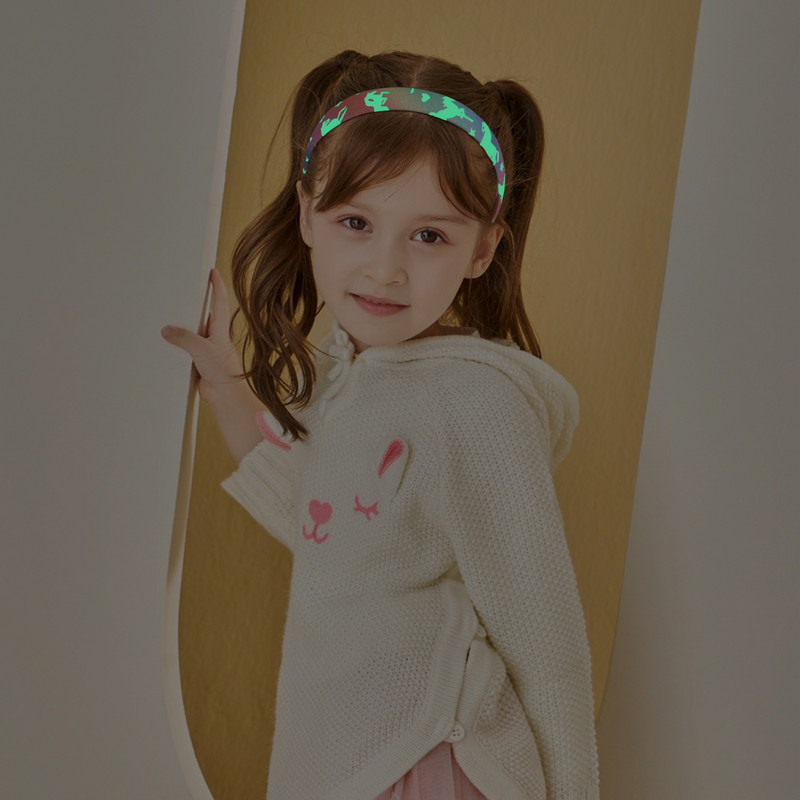 1 ks svietiace jednorožcové čelenky pre dievčatá, farebné trblietavé hviezdicové vzory, detské darčeky do vlasov, vlasové doplnky