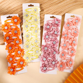 10 bucăți/set agrafe de păr cu stras cu flori de culoare uni pentru copii agrafe BB lucrate manual Agrafe de păr Accesorii de păr la modă pentru fete